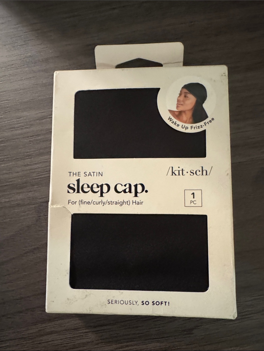 Kitsch Satin Sleep Cap Black NWT